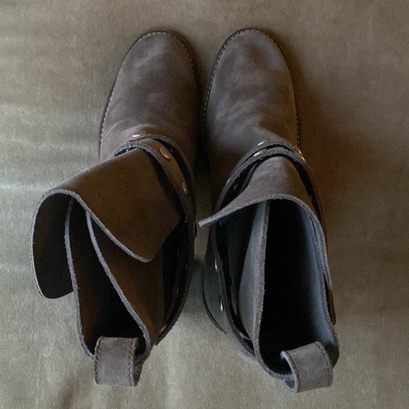 See by Chloe Fawn Suede and Nickel Grommet Ankle Booties - Picture 12 of 14